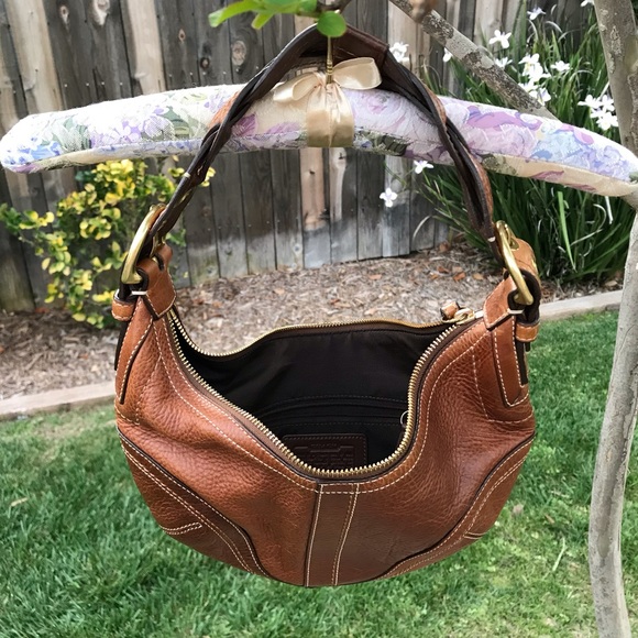 COACH y2k early 2000’s Whiskey Brown Hobo Bag - Picture 2 of 5